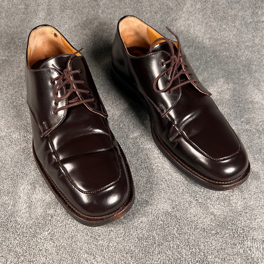 To Boot New York Adam Derrick Brown Leather Apron Derby Dress Shoes Mens Size 8